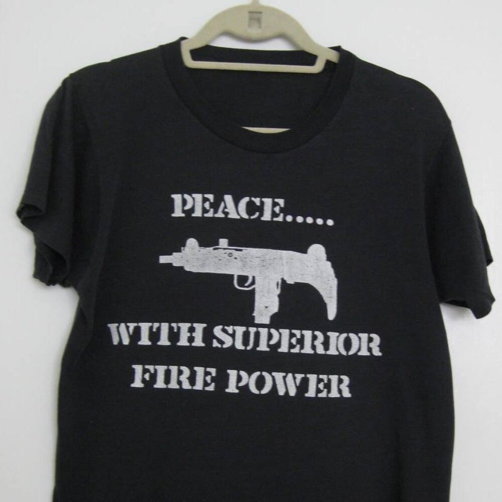 Uzi Submachine Gun Tee Shirt ca. 1980 's